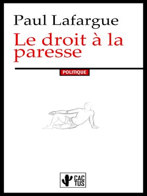 cover image of Le droit à la paresse